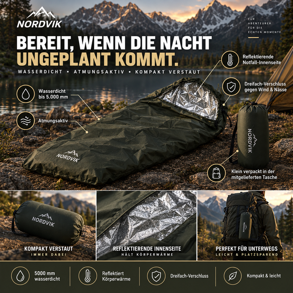 Smart Bivy Bag 3-Saison — Notfallschlafsack