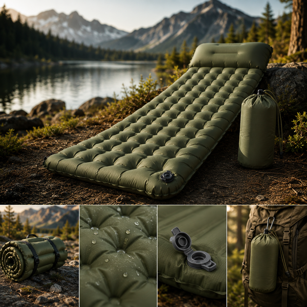 Aufblasbare Isomatte mit Memory Foam