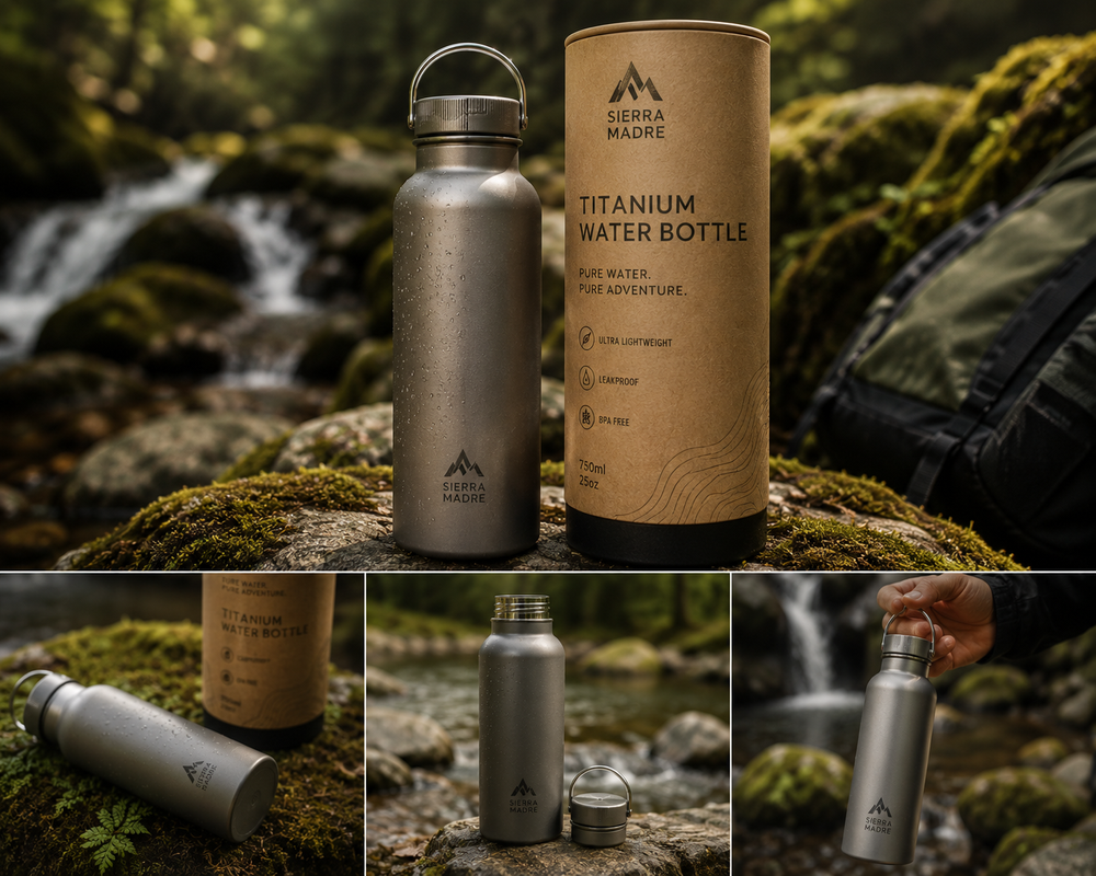 Titanium Outdoor Trinkflasche – Ultraleicht. Robust. Für jedes Abenteuer.